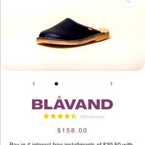 Duckfeet Blavand navy leather slides. New condition.